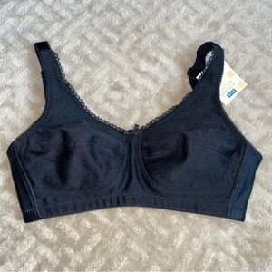 NWT Amoena Elegant Contours Bra Size 34B Style 2114 Black Soft Cups Mastectomy